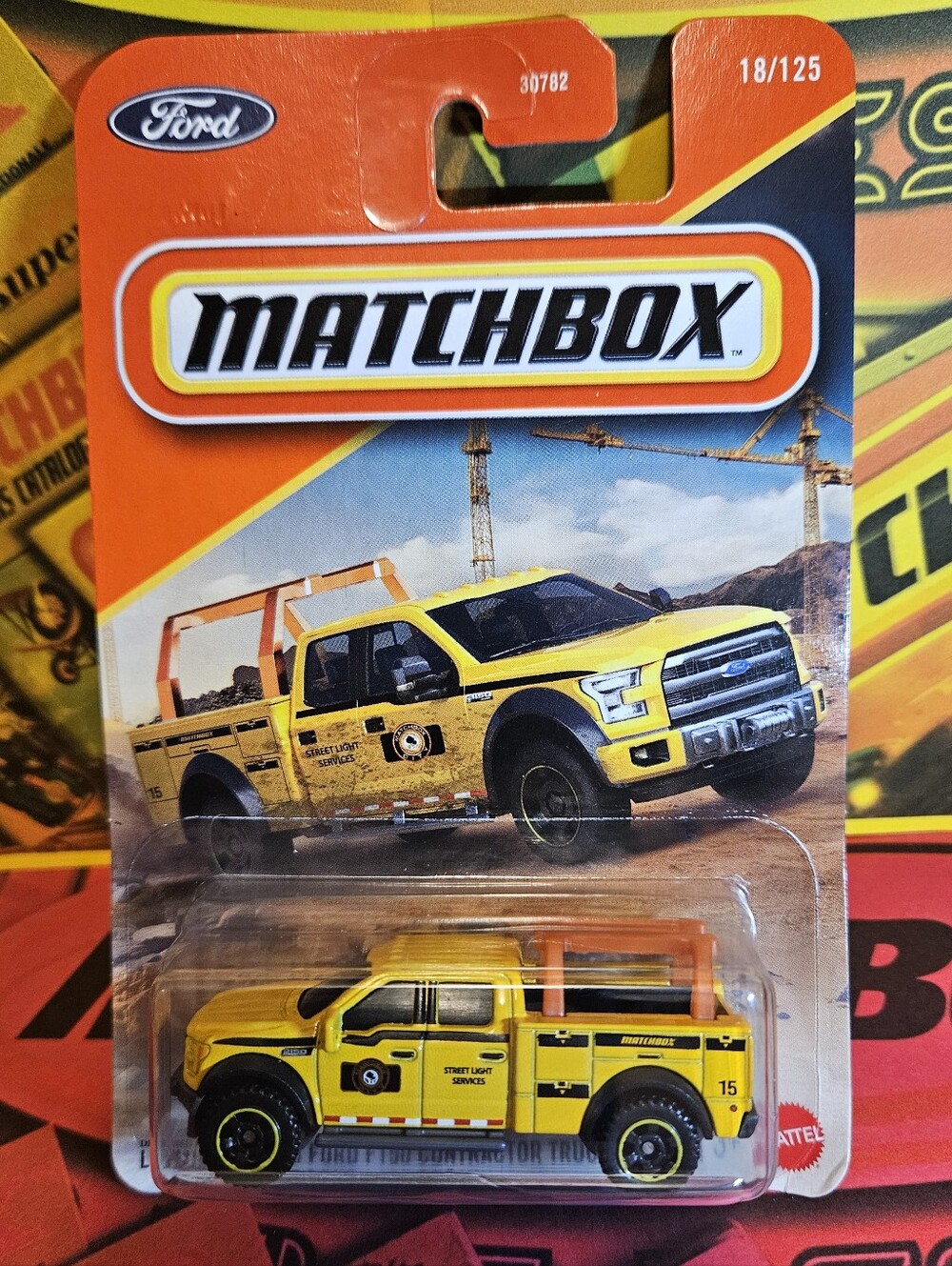 Matchbox Ford F-150 Work Truck yellow and orange